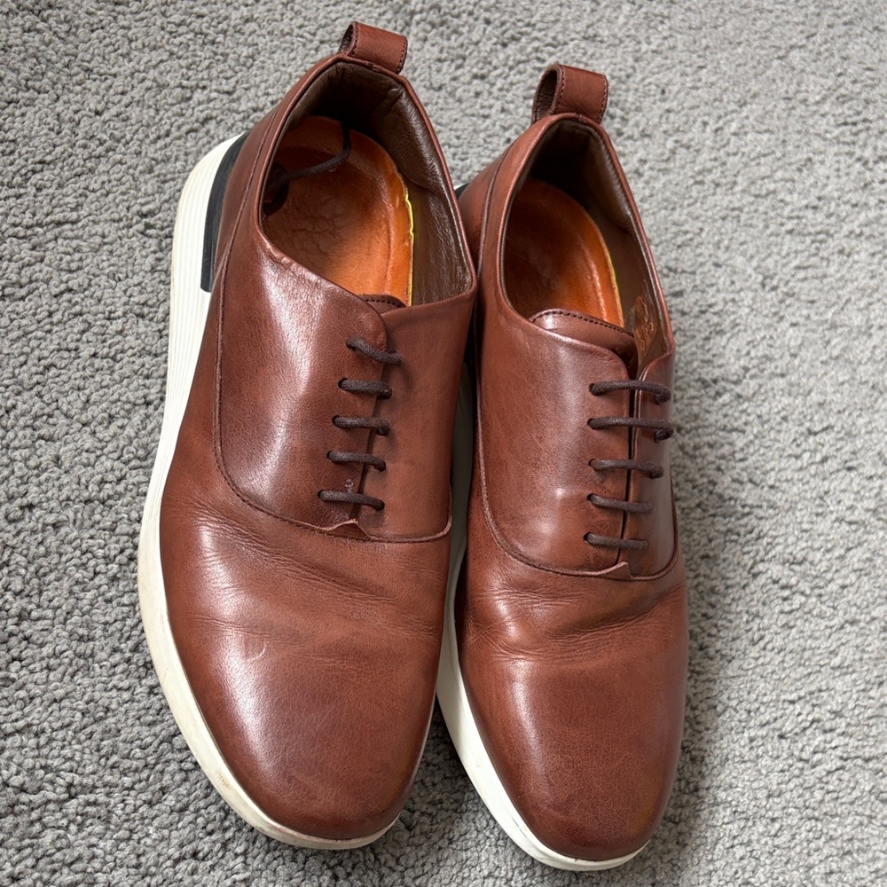 Wolf and Shepherd Brown Leather Oxfords Sneakers